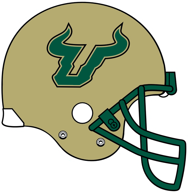 South Florida Bulls 2003-Pres Helmet Logo t shirts iron on transfers...